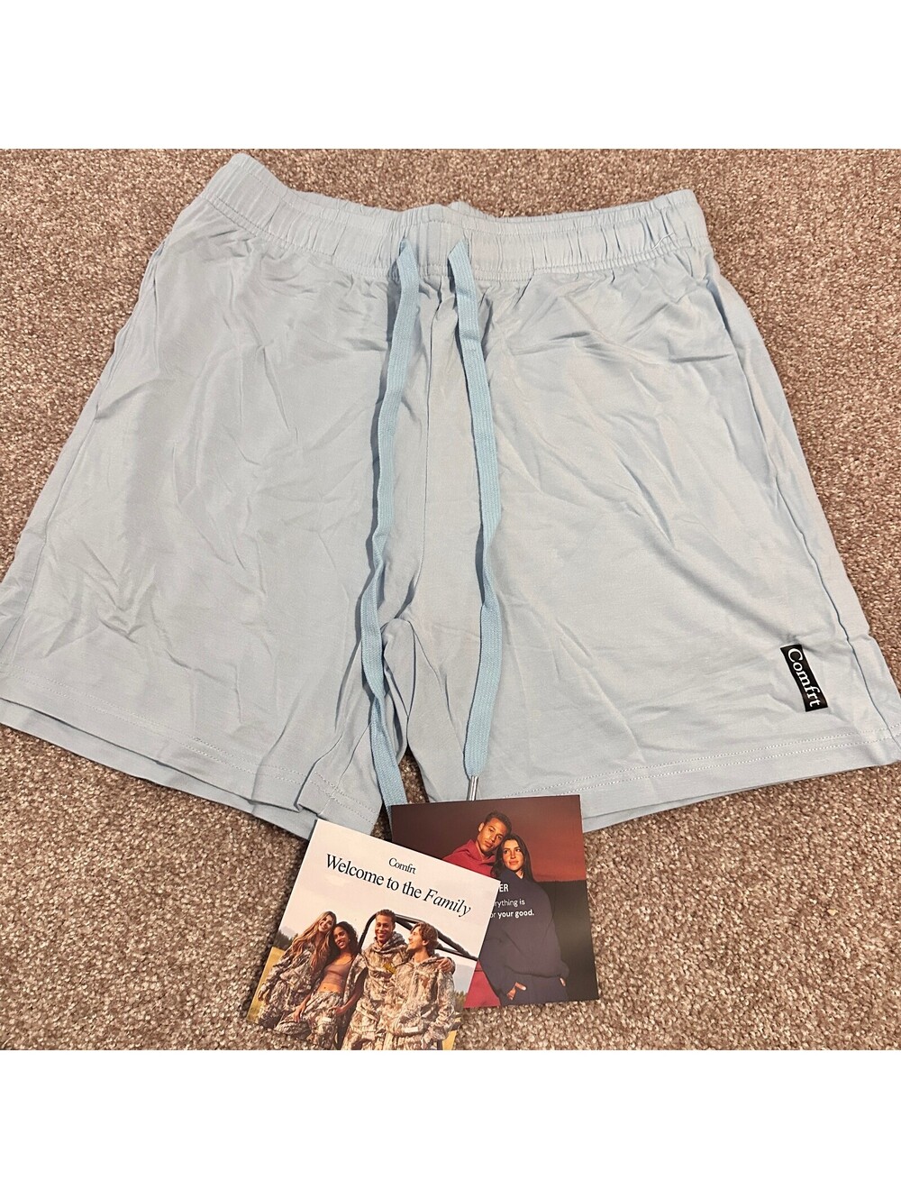 Comfrt Women's Cloud Lounge Baby Blue Shorts Size S